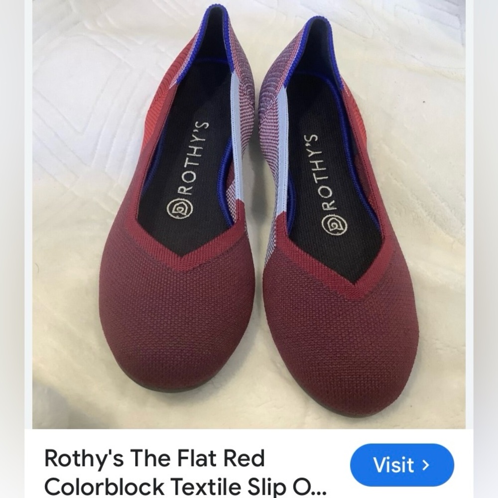 ROTHY BERRY COLOR ROUND TOE FLATS WOMENS 
SIZE 8